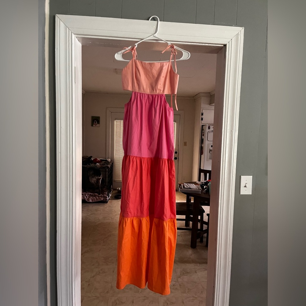 Altar'd State Pink and Coral Dress